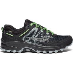 Buty Saucony Excursion TR12 GTX M Szaro-Czarne. Szare buty zimowe sportowe męskie Saucony, na zimę, z gumy, bez zapięcia, do biegania, gore-tex. Za 329,99 zł.