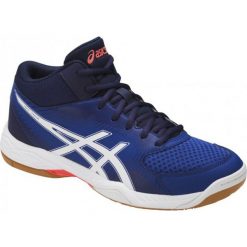 Buty siatkarskie asics Gel Task M B703Y 4901. Niebieskie buty sportowe męskie Asics, z tkaniny, bez zapięcia, do siatkówki. W wyprzedaży za 379,00 zł.