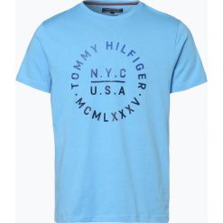 Tommy Hilfiger - T-shirt męski, niebieski. Niebieskie t-shirty męskie z nadrukiem TOMMY HILFIGER, m. Za 179,95 zł.