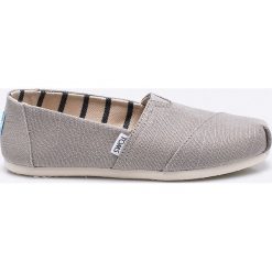 Toms - Espadryle Classic. Szare espadryle damskie Toms, bez wzorów, ze skóry, bez obcasa, na płaskiej podeszwie. Za 199,90 zł.