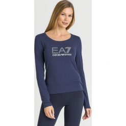 LONGSLEEVE EA7 EMPORIO ARMANI. Niebieskie bluzy damskie EA7 Emporio Armani, s, z aplikacjami, z elastanu, bez rękawów, bez kaptura. Za 203,00 zł.