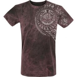 Outer Vision Burned Magic T-Shirt bordowy. Czerwone t-shirty męskie z nadrukiem marki Outer Vision, s, z okrągłym kołnierzem. Za 99,90 zł.
