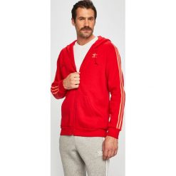 Adidas Originals - Bluza. Czerwone bluzy męskie adidas Originals, xl, bez wzorów, z elastanu, z kapturem, bez rękawów, z kapturem. W wyprzedaży za 249,90 zł.
