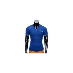T-shirty męskie: T-SHIRT MĘSKI BEZ NADRUKU S681 – JASNOGRANATOWY