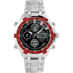 Zegarek Perfect ZEGAREK MĘSKI PERFECT CARRERA (zp121f) - black/red uniwersalny. Czerwone zegarki męskie Perfect. Za 99,00 zł.