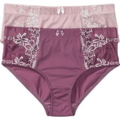 Figi wyszczuplające (2 pary) bonprix matowy jeżynowy - matowy jasnoróżowy + matowy jasnoróżowy. Majtki damskie wyszczuplające bonprix. Za 55,98 zł.