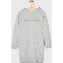 Tommy Hilfiger - Sukienka dziecięca 128-176 cm. Niebieskie sukienki dziewczęce TOMMY HILFIGER, z nadrukiem, z elastanu, casualowe, bez rękawów, mini, proste. Za 299,90 zł.