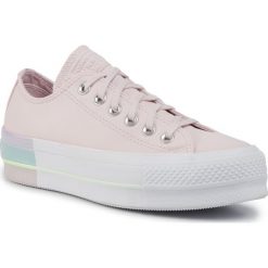 Trampki CONVERSE - Ctas Lift Ox 566250C Barely Rose/Polar Blue. Różowe półbuty damskie Converse, bez wzorów, z gumy, bez zapięcia. W wyprzedaży za 239,00 zł.