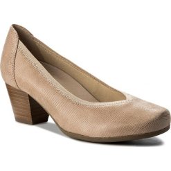 Półbuty CAPRICE - 9-22301-20 Beige Reptile 410. Brązowe półbuty damskie marki Caprice, bez wzorów, z zamszu, bez obcasa, na obcasie, bez zapięcia. W wyprzedaży za 169,00 zł.