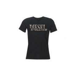 T-shirty z krótkim rękawem Diesel T SILY. Czarne t-shirty damskie Diesel, s, bez wzorów, bez kołnierzyka. Za 219,00 zł.