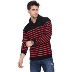 Sweter w kolorze czarnym ze wzorem. Czarne swetry męskie Backlight, m, w paski, ze stójką, bez kaptura. W wyprzedaży za 74,95 zł.