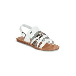 Sandały LPB Shoes RACHEL. Białe sandały damskie marki LPB Shoes, bez wzorów, bez obcasa, bez zapięcia. Za 149,00 zł.