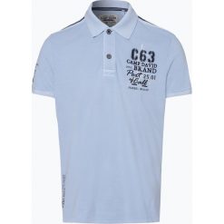 Camp David - Męska koszulka polo, niebieski. Niebieskie koszulki męskie Camp David, m, z nadrukiem, z bawełny, polo, bez rękawów. Za 199,95 zł.