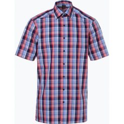 OLYMP Luxor modern Fit - Koszula męska niewymagająca prasowania, niebieski. Niebieskie koszule męskie na spinki OLYMP Luxor modern Fit, m, z materiału, z dekoltem karo. Za 149,95 zł.