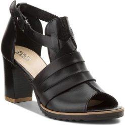 Sandały SERGIO BARDI - Casalduni SS127331518RB 101. Czarne klapki damskie marki Sergio Bardi, bez wzorów, ze skóry, bez obcasa, na obcasie. W wyprzedaży za 199,00 zł.