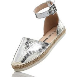 Espadryle damskie: Espadryle bonprix srebrny