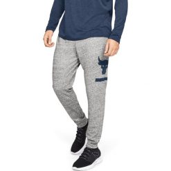 Under Armour Project Rock Terry Spodnie dresowe Szary. Szare spodnie męskie Under Armour, l, bez wzorów, z bawełny, rockowe. Za 274,95 zł.