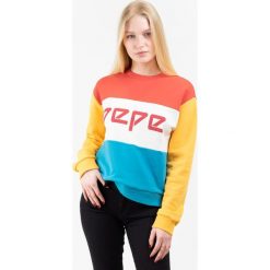 Pepe Jeans bluza damska Primrose PL580963 L czerwono-niebieska. Czerwone bluzy damskie Pepe Jeans, l, w paski, z bawełny, bez rękawów, bez kaptura. Za 329,00 zł.