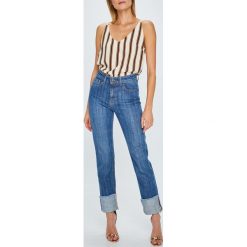 Answear - Jeansy. Niebieskie jeansy damskie ANSWEAR, s, z podwyższonym stanem. W wyprzedaży za 139,90 zł.