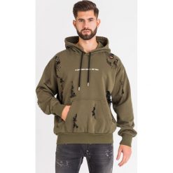 BLUZA DIESEL. Szare bluzy męskie Diesel, m, z nadrukiem, z bawełny, z okrągłym kołnierzem, bez rękawów, bez kaptura. Za 653,40 zł.
