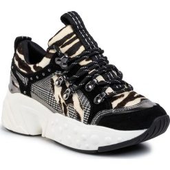 Sneakersy DKNY - Avi Sneaker K3969615 Blk/Wht. Czarne półbuty damskie DKNY, z zamszu. W wyprzedaży za 379,00 zł.