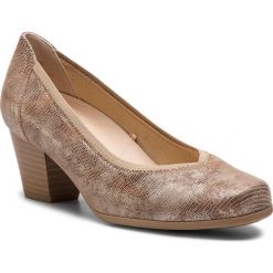 Półbuty CAPRICE - 9-22301-22 Beige Rept. Mul 416. Brązowe półbuty damskie skórzane marki Caprice, eleganckie, na obcasie. Za 249,90 zł.