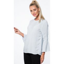 Niebieska Koszula w Paski 21106. Niebieskie koszule damskie marki Fasardi, s, w paski, bez kołnierzyka, bez rękawów. Za 54,00 zł.