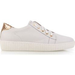 Sneakersy białe złote. Białe sneakersy damskie Arturo Vicci, ze skóry. Za 143,40 zł.