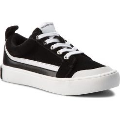 Trampki CALVIN KLEIN JEANS - Dodie R0792 Black/White/Black. Czarne półbuty damskie Calvin Klein Jeans, bez wzorów, z jeansu, bez zapięcia. W wyprzedaży za 299,00 zł.