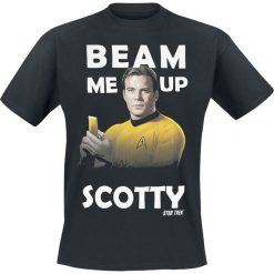 T-shirty męskie: Star Trek Captain James T Kirk – Beam Me Up Scotty T-Shirt czarny