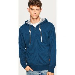 Bluza z kapturem - Granatowy. Szare bluzy męskie rozpinane marki DOMYOS, m, z bawełny, z kapturem. Za 69,99 zł.