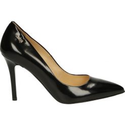 Czółenka - 1425 ABR NER. Czarne buty ślubne damskie Venezia, ze skóry. Za 199,00 zł.