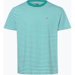 Tommy Jeans - T-shirt męski, zielony. Zielone t-shirty męskie Tommy Jeans, m, w paski, z bawełny, bez kołnierzyka. Za 159,95 zł.