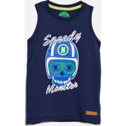 Nativo - T-shirt dziecięcy 104-164 cm. Niebieskie t-shirty męskie marki Nativo, z nadrukiem, z bawełny, bez rękawów. W wyprzedaży za 21,90 zł.