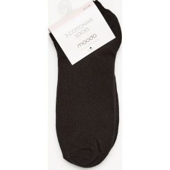 3 pack stopek. Czarne skarpetki damskie Moodo, bez wzorów. Za 9,99 zł.