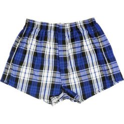 Luźne Męskie Bokserki, Kratka, 100% BAWEŁNA -Pako Jeans- Granatowo-Czarne MAJBPJNSLUZNE55. Niebieskie majtki męskie m, z bawełny. Za 24,00 zł.