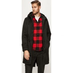 Jack & Jones - Parka. Czarne płaszcze męskie Jack & Jones, xxl, bez wzorów, z bawełny, długie, z kapturem. Za 599,90 zł.