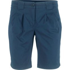 Bermudy chino ze stretchem bonprix ciemnoniebieski. Niebieskie szorty damskie bonprix, bez wzorów. Za 44,99 zł.