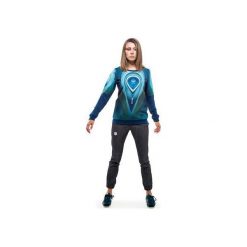 Orbit Sweatshirt (Navy Blue). Niebieskie bluzy damskie OKUAKU, xs, z nadrukiem, z bawełny. Za 195,30 zł.