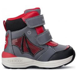 Geox Buty Zimowe Za Kostkę Chłopięce New Gulp 21 Szaro-Czerwone. Szare buty chłopięce zimowe marki Geox, za kostkę. Za 329,00 zł.