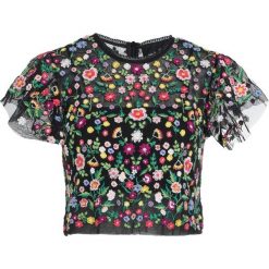 Bluzki asymetryczne: Needle & Thread LAZY DAISY Bluzka washed black