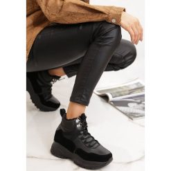 Czarne Traperki Riverfront. Czarne sneakersy damskie Renee. Za 119,99 zł.