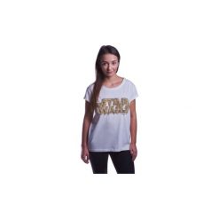 Koszulka GOOD LOOT Star Wars Fuzzy Logo Ladies T-shirt - rozmiar M. Pomarańczowe koszulki damskie m, retro. Za 49,99 zł.