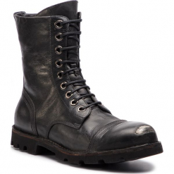 Trapery DIESEL - Steel Y00981-PR080-T8013 Black. Czarne buty zimowe męskie Diesel, ze skóry. Za 1359,00 zł.