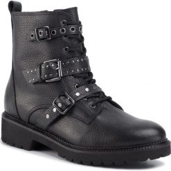 Trapery Eva Minge EM-29-06-000189. Czarne buty trekkingowe damskie Eva Minge, bez obcasa, bez zapięcia. W wyprzedaży za 349,00 zł.