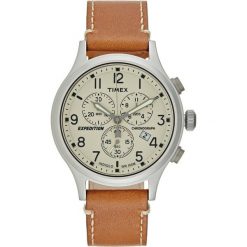 Timex EXPEDITION GRID SHOCK Zegarek chronograficzny cream/tan. Brązowe zegarki męskie marki Timex. W wyprzedaży za 367,20 zł.