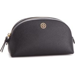 Kosmetyczka TORY BURCH - Small Makeup Bag 46475 Black/Royal Navy. Czarne kosmetyczki męskie Tory Burch, bez wzorów, ze skóry. W wyprzedaży za 289,00 zł.