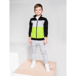 Bluzy chłopięce: BLUZA DZIECIĘCA ROZPINANA BEZ KAPTURA KB004 – CZARNA