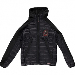 Kurtka przejściowa "Aube" w kolorze czarnym. Czarne kurtki chłopięce Geographical Norway Kids & Women, z aplikacjami. W wyprzedaży za 226,95 zł.