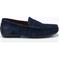 Polo Ralph Lauren - Mokasyny. Niebieskie mokasyny męskie marki Polo Ralph Lauren, ze skóry, z okrągłym noskiem. W wyprzedaży za 449,90 zł.